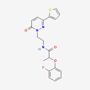 B2428176 2-(2-fluorophenoxy)-N-(2-(6-oxo-3-(thiophen-2-yl)pyridazin-1(6H)-yl)ethyl)propanamide CAS No. 1021082-04-1