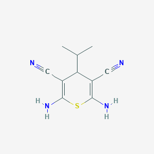 B2428178 2,6-Diamino-4-isopropyl-4H-thiopyran-3,5-dicarbonitrile CAS No. 180537-84-2