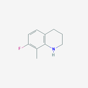 molecular formula C10H12FN B2428181 7-Fluoro-8-methyl-1,2,3,4-tetrahydroquinoline CAS No. 1248496-95-8