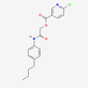 molecular formula C18H19ClN2O3 B2428185 [(4-Butylphenyl)carbamoyl]methyl 6-chloropyridine-3-carboxylate CAS No. 386279-76-1