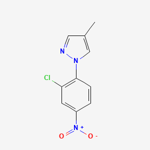 molecular formula C10H8ClN3O2 B2428188 1-(2-chloro-4-nitrophenyl)-4-methyl-1H-pyrazole CAS No. 1174886-67-9