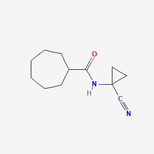 molecular formula C12H18N2O B2428193 N-(1-cyanocyclopropyl)cycloheptanecarboxamide CAS No. 1355844-38-0