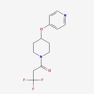 molecular formula C13H15F3N2O2 B2428196 1-(4-(吡啶-4-基氧基)哌啶-1-基)-3,3,3-三氟丙酮 CAS No. 2034577-07-4