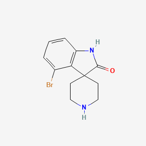 molecular formula C12H13BrN2O B2428202 4-Bromospiro[indoline-3,4'-piperidin]-2-one CAS No. 1713164-01-2