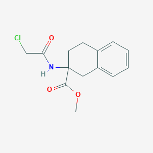 molecular formula C14H16ClNO3 B2428204 Methyl 2-[(2-chloroacetyl)amino]-3,4-dihydro-1H-naphthalene-2-carboxylate CAS No. 2411276-62-3