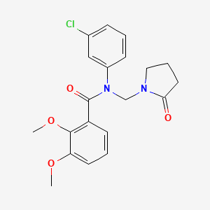 molecular formula C20H21ClN2O4 B2428210 N-(3-Chlorphenyl)-2,3-Dimethoxy-N-[(2-Oxopyrrolidin-1-yl)methyl]benzamid CAS No. 852155-44-3