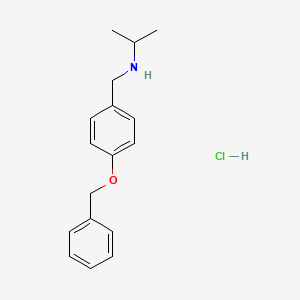 molecular formula C17H22ClNO B2428211 {[4-(Benzyloxy)phenyl]methyl}(propan-2-yl)amine hydrochloride CAS No. 1158363-96-2