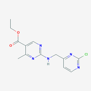 molecular formula C13H14ClN5O2 B2428218 Ethyl 2-[(2-chloropyrimidin-4-yl)methylamino]-4-methylpyrimidine-5-carboxylate CAS No. 2128717-83-7