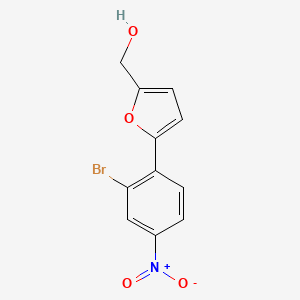 molecular formula C11H8BrNO4 B2428228 [5-(2-溴-4-硝基苯基)呋喃-2-基]甲醇 CAS No. 585513-36-6