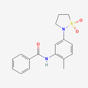 molecular formula C17H18N2O3S B2428233 N-(5-(1,1-二氧化异噻唑烷-2-基)-2-甲苯基)苯甲酰胺 CAS No. 941994-34-9