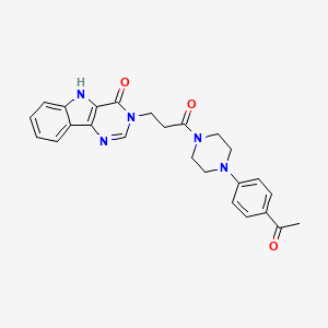 molecular formula C25H25N5O3 B2428237 3-(3-(4-(4-乙酰苯基)哌嗪-1-基)-3-氧代丙基)-3H-嘧啶并[5,4-b]吲哚-4(5H)-酮 CAS No. 1105249-28-2
