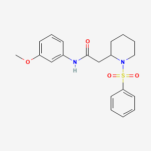 molecular formula C20H24N2O4S B2428246 N-(3-methoxyphenyl)-2-(1-(phenylsulfonyl)piperidin-2-yl)acetamide CAS No. 1021040-86-7