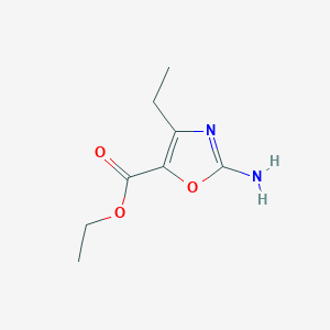 molecular formula C8H12N2O3 B2428254 Ethyl 2-amino-4-ethyl-1,3-oxazole-5-carboxylate CAS No. 2059975-36-7