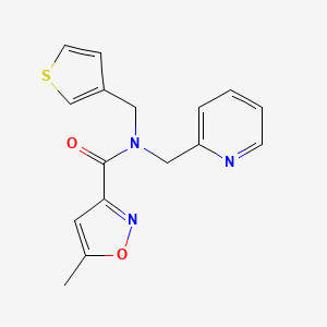 molecular formula C16H15N3O2S B2428255 5-methyl-N-(pyridin-2-ylmethyl)-N-(thiophen-3-ylmethyl)isoxazole-3-carboxamide CAS No. 1235281-56-7