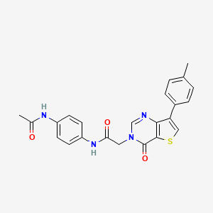 molecular formula C23H20N4O3S B2428264 N-[4-(乙酰氨基)苯基]-2-[7-(4-甲苯基)-4-氧代噻吩并[3,2-d]嘧啶-3(4H)-基]乙酰胺 CAS No. 1207030-22-5