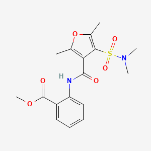 methyl 2-[4-(dimethylsulfamoyl)-2,5-dimethylfuran-3-amido]benzoate