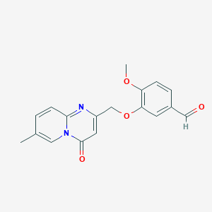 molecular formula C18H16N2O4 B2428267 4-Methoxy-3-[(7-methyl-4-oxopyrido[1,2-a]pyrimidin-2-yl)methoxy]benzaldehyde CAS No. 763097-89-8