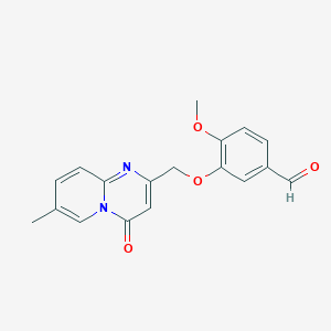 4-methoxy-3-({7-methyl-4-oxo-4H-pyrido[1,2-a]pyrimidin-2-yl}methoxy)benzaldehyde