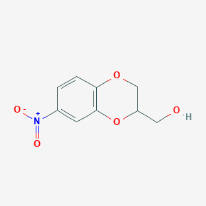 molecular formula C9H9NO5 B2428272 (7-Nitro-2,3-dihydro-1,4-benzodioxin-2-yl)methanol CAS No. 59987-31-4