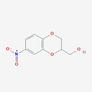 molecular formula C9H9NO5 B2428272 (7-硝基-2,3-二氢-1,4-苯并二氧杂环-2-基)甲醇 CAS No. 59987-31-4