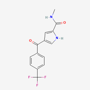 molecular formula C14H11F3N2O2 B2428279 N-甲基-4-[4-(三氟甲基)苯甲酰基]-1H-吡咯-2-甲酰胺 CAS No. 241146-99-6