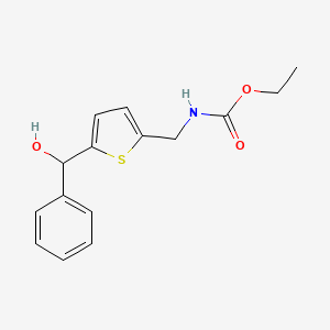 molecular formula C15H17NO3S B2428298 Ethyl ((5-(hydroxy(phenyl)methyl)thiophen-2-yl)methyl)carbamate CAS No. 1797246-80-0