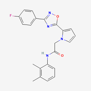 molecular formula C22H19FN4O2 B2428301 N-(2,3-dimethylphenyl)-2-{2-[3-(4-fluorophenyl)-1,2,4-oxadiazol-5-yl]-1H-pyrrol-1-yl}acetamide CAS No. 1260986-98-8