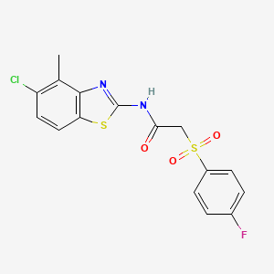 N-(5-chloro-4-methylbenzo[d]thiazol-2-yl)-2-((4-fluorophenyl)sulfonyl)acetamide