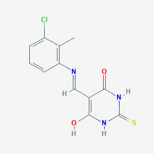 5-(((3-chloro-2-methylphenyl)amino)methylene)-2-thioxodihydropyrimidine-4,6(1H,5H)-dione