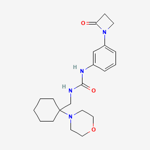 1-[(1-Morpholin-4-ylcyclohexyl)methyl]-3-[3-(2-oxoazetidin-1-yl)phenyl]urea