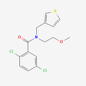 2,5-dichloro-N-(2-methoxyethyl)-N-(thiophen-3-ylmethyl)benzamide