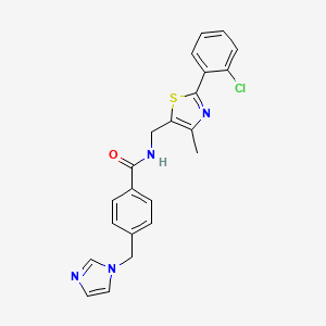 4-((1H-imidazol-1-yl)methyl)-N-((2-(2-chlorophenyl)-4-methylthiazol-5-yl)methyl)benzamide