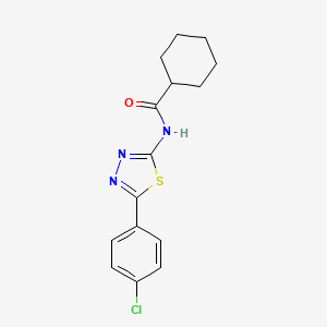 N-(5-(4-chlorophenyl)-1,3,4-thiadiazol-2-yl)cyclohexanecarboxamide