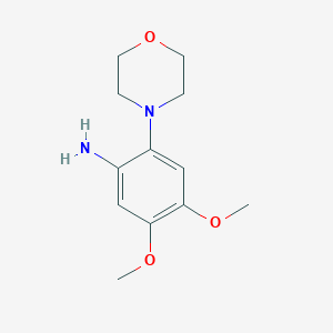 molecular formula C12H18N2O3 B2428322 4-Morpholino-5-amino veratrole CAS No. 30058-28-7