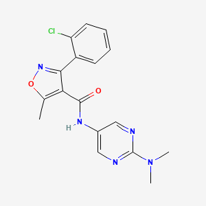 3-(2-chlorophenyl)-N-(2-(dimethylamino)pyrimidin-5-yl)-5-methylisoxazole-4-carboxamide
