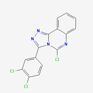 molecular formula C15H7Cl3N4 B2428336 5-Chloro-3-(3,4-dichlorophenyl)-[1,2,4]triazolo[4,3-c]quinazoline CAS No. 339026-00-5