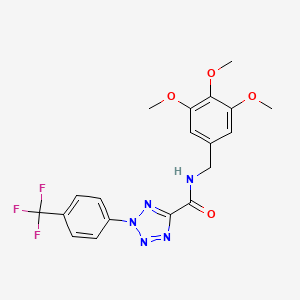 molecular formula C19H18F3N5O4 B2428337 2-(4-(trifluoromethyl)phenyl)-N-(3,4,5-trimethoxybenzyl)-2H-tetrazole-5-carboxamide CAS No. 1396844-74-8