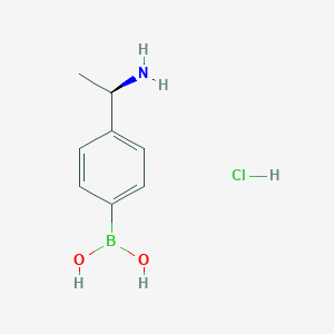 B2428348 4-[(1R)-1-Aminoethyl]phenylboronic acid hydrochloride CAS No. 2377587-63-6