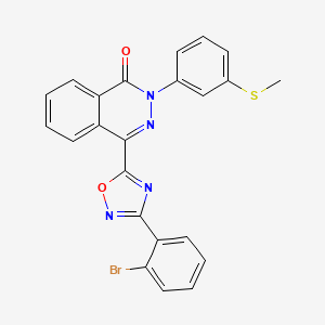 4-(3-(2-bromophenyl)-1,2,4-oxadiazol-5-yl)-2-(3-(methylthio)phenyl)phthalazin-1(2H)-one