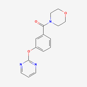 molecular formula C15H15N3O3 B2428368 吗啉代(3-(嘧啶-2-氧基)苯基)甲酮 CAS No. 1251564-37-0