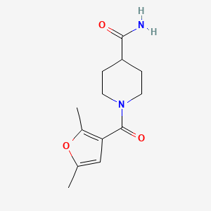 molecular formula C13H18N2O3 B2428369 1-(2,5-二甲基呋喃-3-羰基)哌啶-4-甲酰胺 CAS No. 1090040-62-2