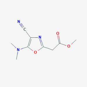 molecular formula C9H11N3O3 B2428382 Methyl 2-[4-cyano-5-(dimethylamino)-1,3-oxazol-2-yl]acetate CAS No. 2089258-72-8