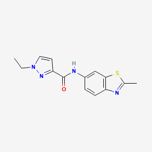 molecular formula C14H14N4OS B2428388 1-ethyl-N-(2-methylbenzo[d]thiazol-6-yl)-1H-pyrazole-3-carboxamide CAS No. 1171827-80-7