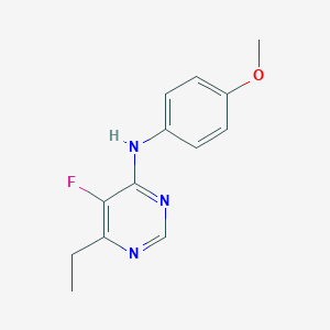 molecular formula C13H14FN3O B2428394 6-Ethyl-5-fluoro-N-(4-methoxyphenyl)pyrimidin-4-amine CAS No. 2415518-58-8