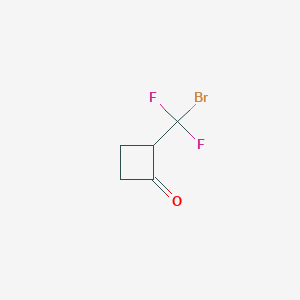 molecular formula C5H5BrF2O B2428396 2-[Bromo(difluoro)methyl]cyclobutan-1-one CAS No. 2416230-05-0