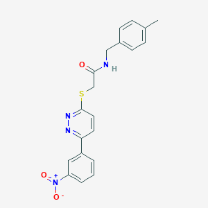 N-(4-methylbenzyl)-2-((6-(3-nitrophenyl)pyridazin-3-yl)thio)acetamide