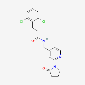 3-(2,6-dichlorophenyl)-N-((2-(2-oxopyrrolidin-1-yl)pyridin-4-yl)methyl)propanamide