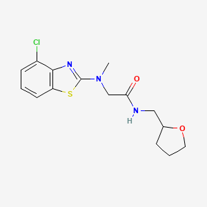 2-((4-chlorobenzo[d]thiazol-2-yl)(methyl)amino)-N-((tetrahydrofuran-2-yl)methyl)acetamide