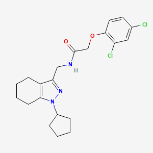 molecular formula C21H25Cl2N3O2 B2428424 N-((1-环戊基-4,5,6,7-四氢-1H-吲唑-3-基)甲基)-2-(2,4-二氯苯氧基)乙酰胺 CAS No. 1448046-06-7