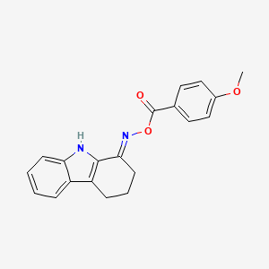 1-{[(4-methoxybenzoyl)oxy]imino}-2,3,4,9-tetrahydro-1H-carbazole